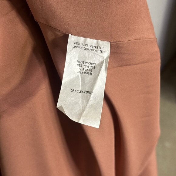 Birdy Grey Monica Size Medium Shiny Satin Terracotta Bridesmaids Maxi Dress NWT - Picture 12 of 12